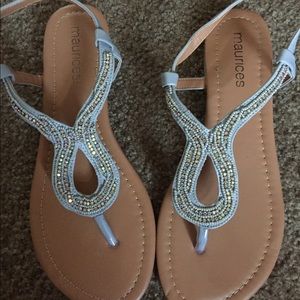 Silver Maurices Sandles - NWOT